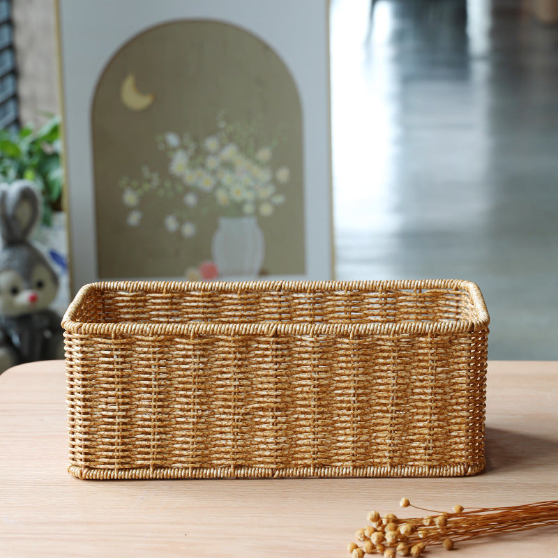 Woven Rectangular Storage Basket Bowlift