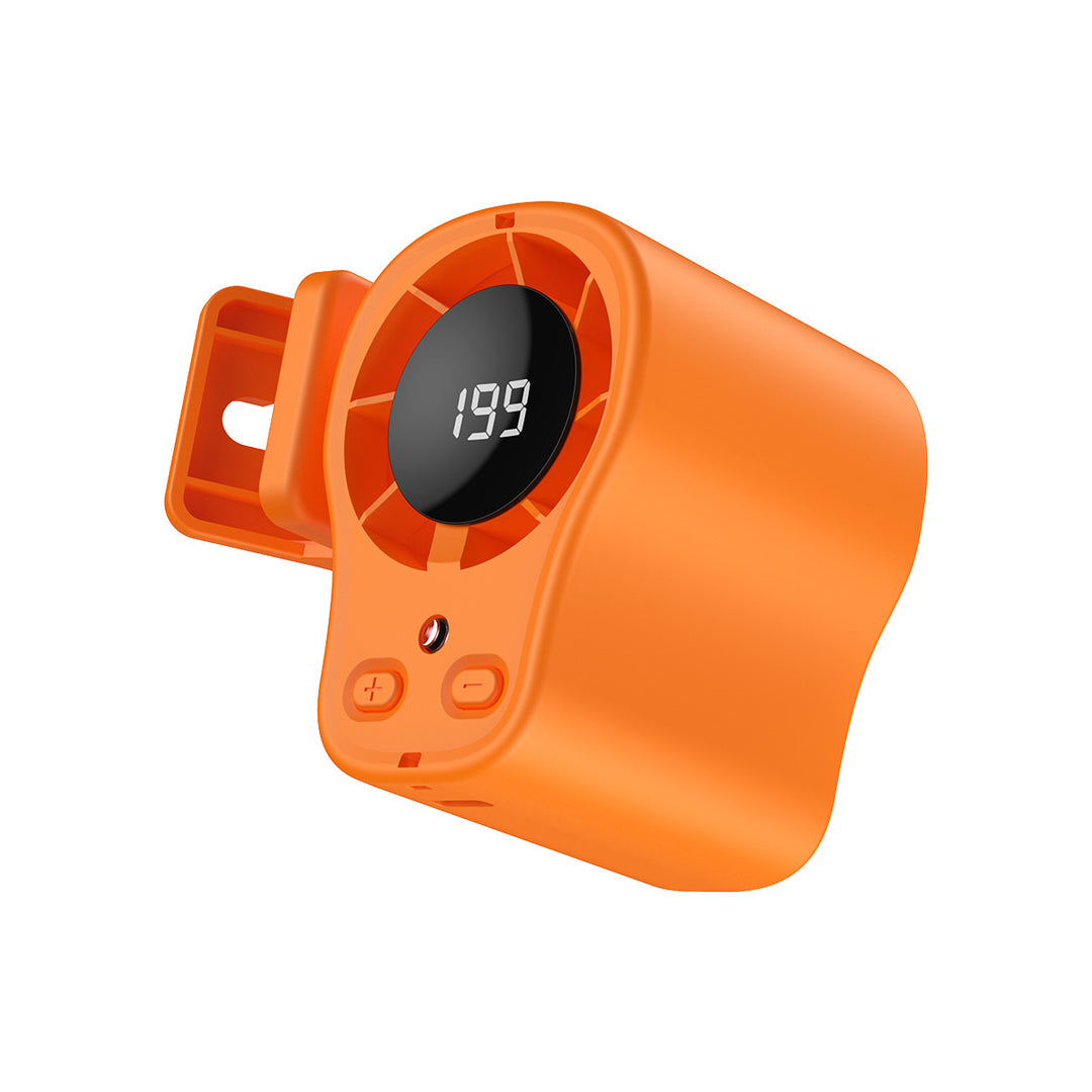 Unisex nan portable clip-on waist cooling fan with LED display Bowlift