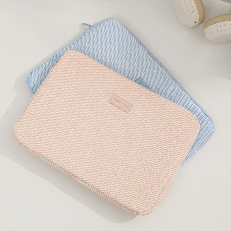 Padded ribbed fabric laptop sleeve for ultrabooks and notebooks Bowlift