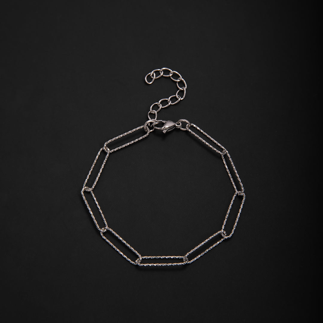 Elegant Geometric Link Bracelet Bowlift