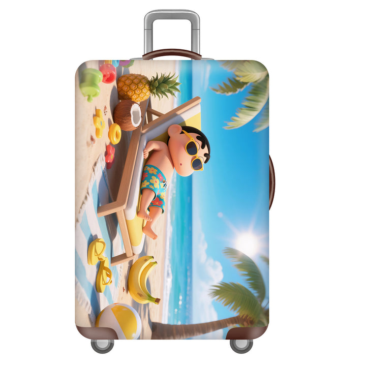 Unisex hard-shell suitcase with cheerful dinosaur motif Bowlift