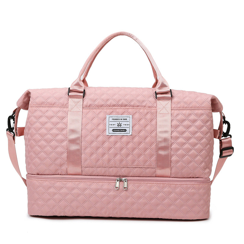 Multi-Pocket Quilted Duffle Bag
