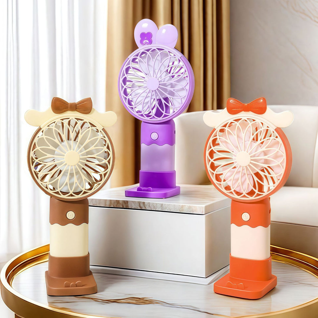 Women's Portable Hand Fan with Ergonomic Handle Bowlift