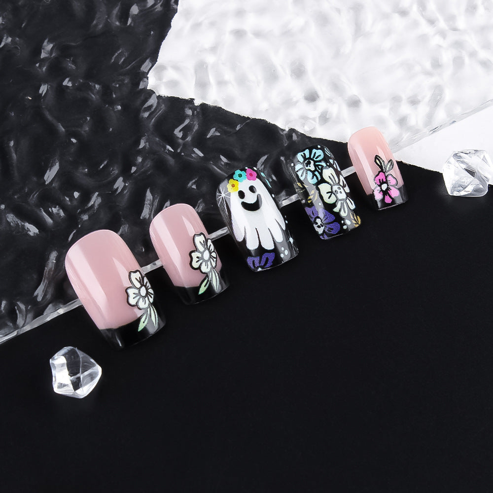 Creative Floral and Ghost Nail Art Set Bowlift