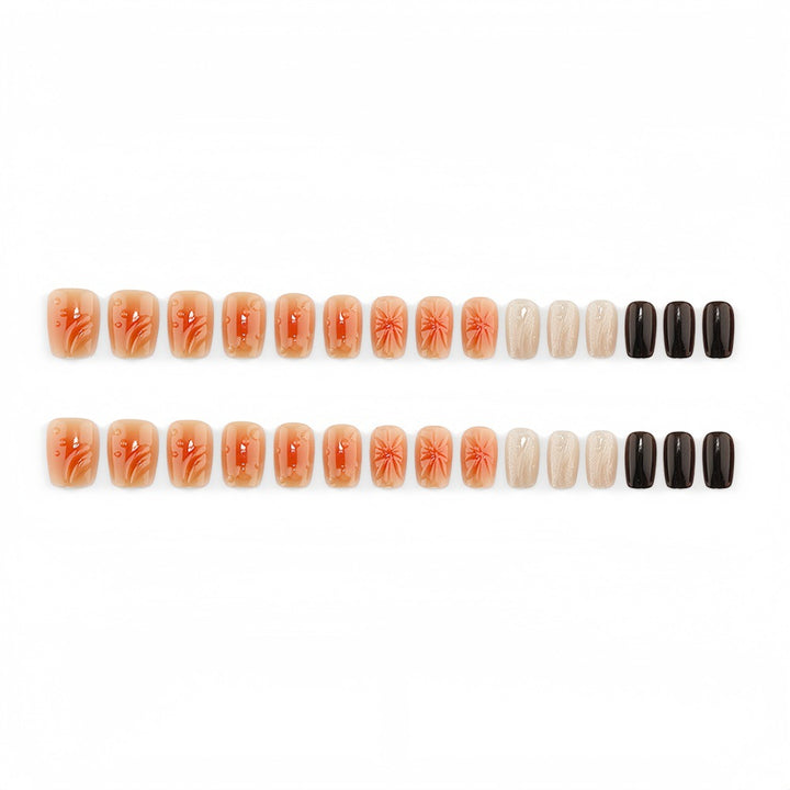 Artificial Nail Set with Beautiful 3D Flower Design Bowlift