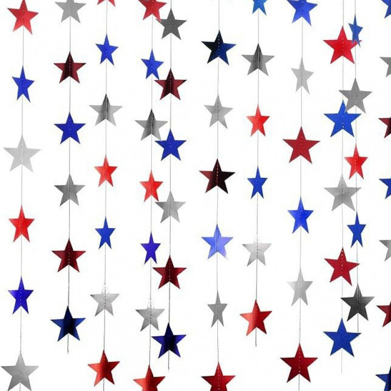 Unisex nan hanging star garlands made of metallic paper for party decoration and photo background Bowlift