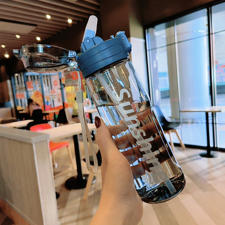 Women Transparent Water Bottle with Ergonomic Lid Bowlift