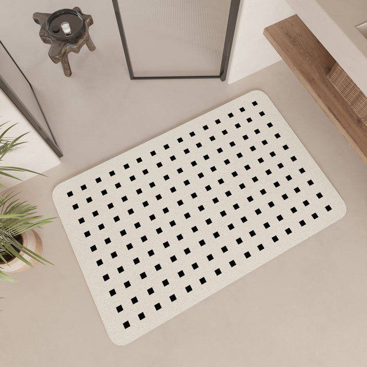 Modern Geometric Patterned Bath Mat Bowlift