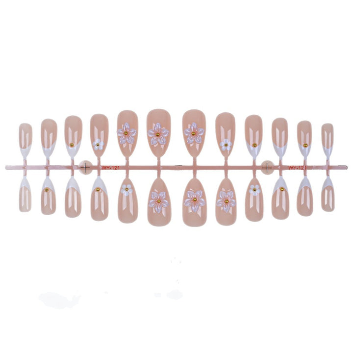Floral Art Press-On Nail Design Bowlift
