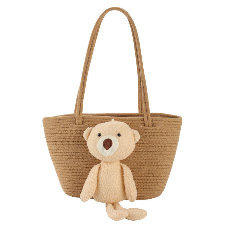 Women's handbag with cute cuddle bear accent Bowlift