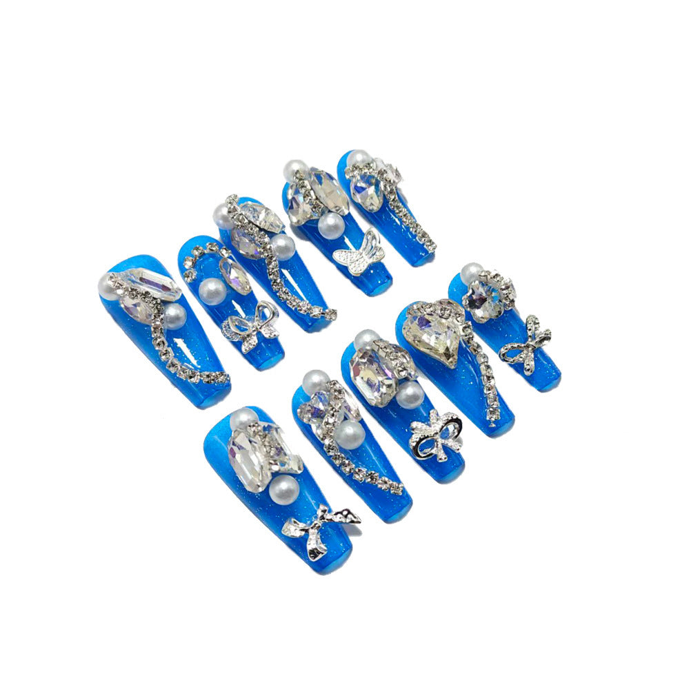 Nail Art Set with Professional Glitter and Rhinestone Decorations Bowlift