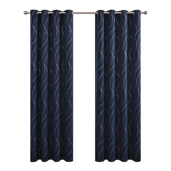 Blackout Wave Pattern Window Curtains