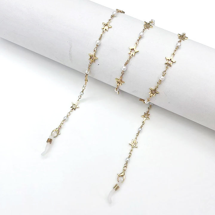 Star-Embellished Eyewear Retainer Chain Bowlift