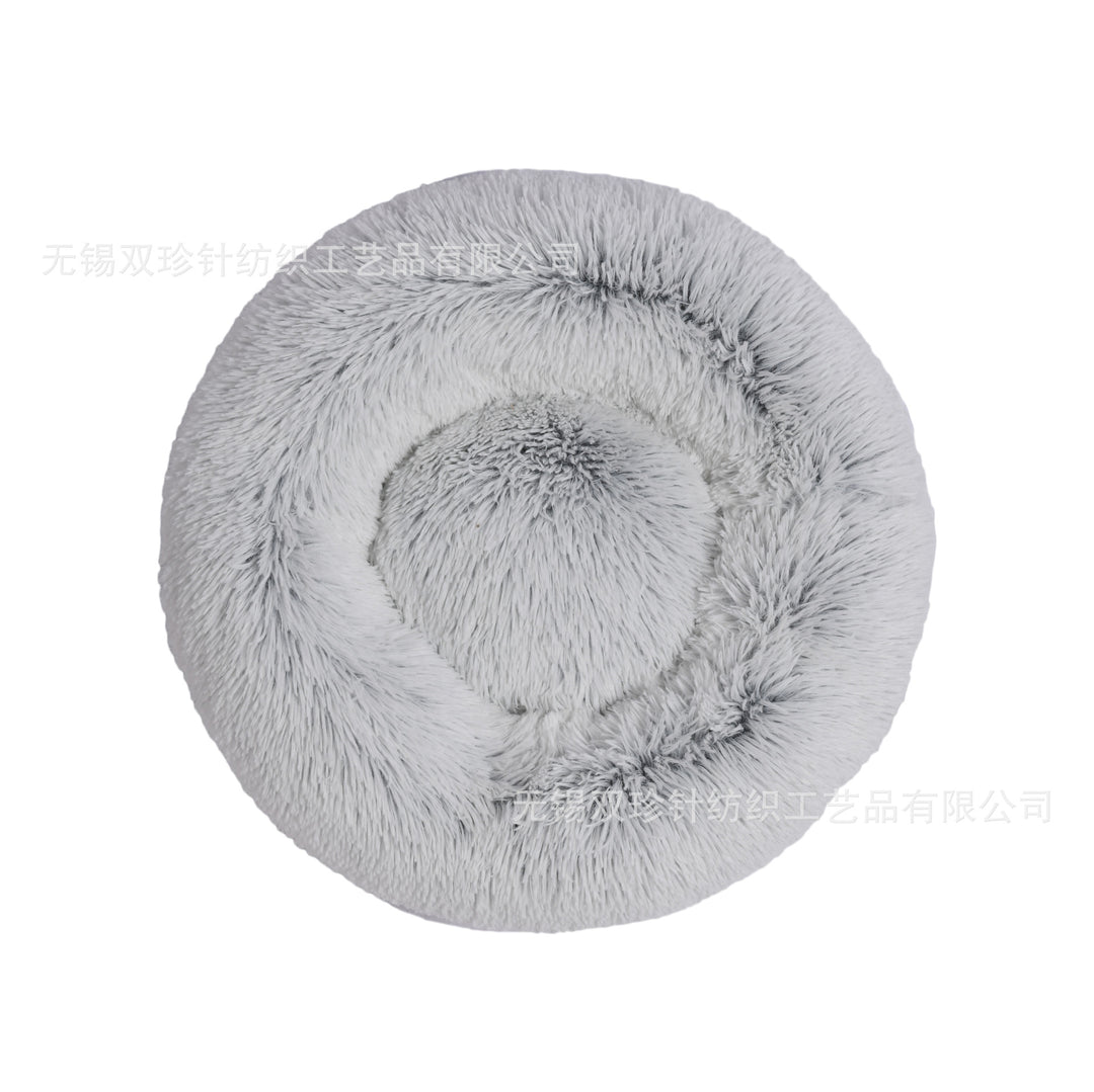 Round Luxury Plush dog bed
