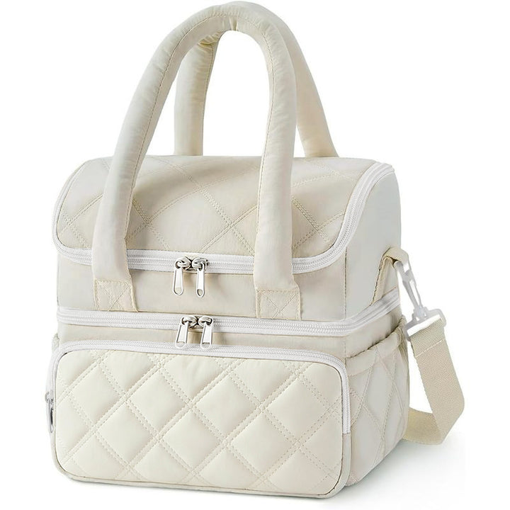Stylish Quilted Insulated Lunch Tote Bowlift