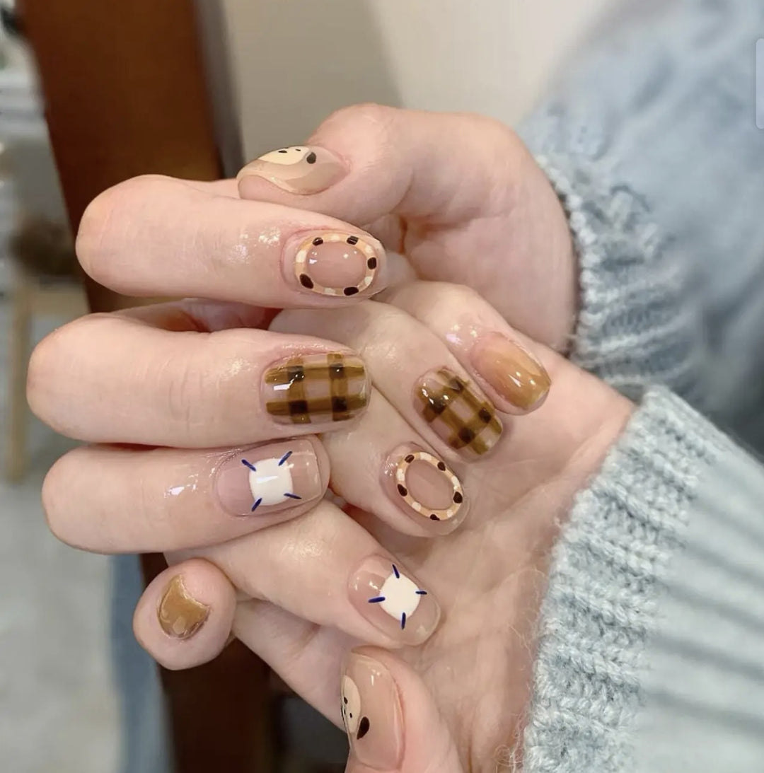 Ombre Glossy Press-On Nail Extensions Bowlift