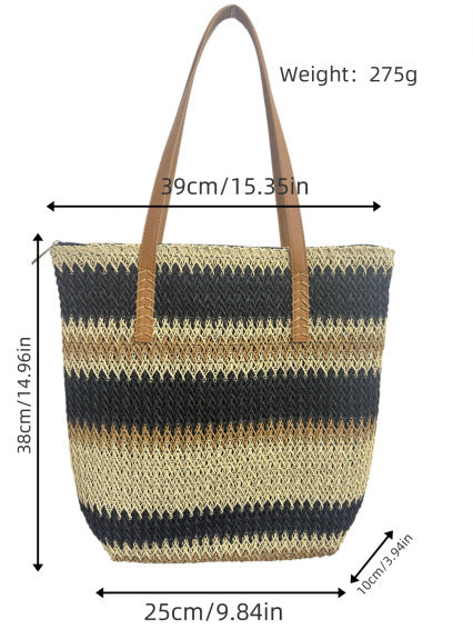 Shopping and beach bag with elegant stripe pattern Bowlift