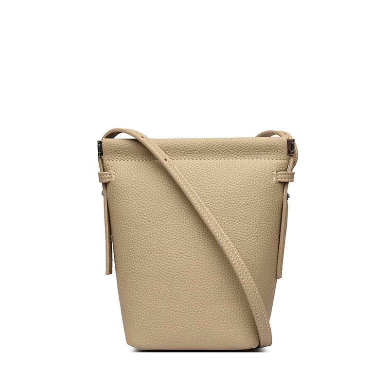 Elegant Textured Bucket Bag Bowlift