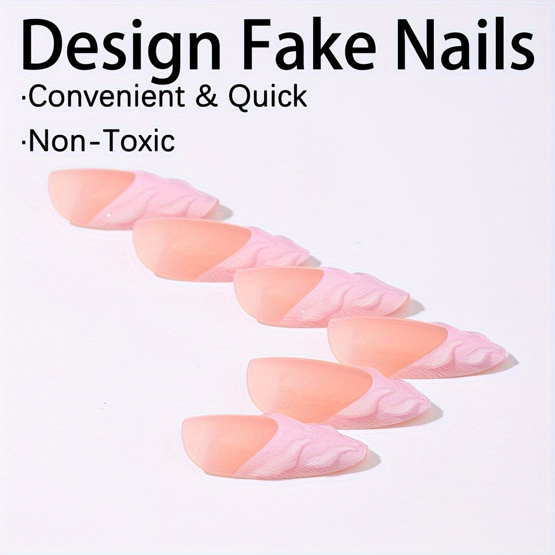 Artificial nail set with elegant tips and filigree design Bowlift