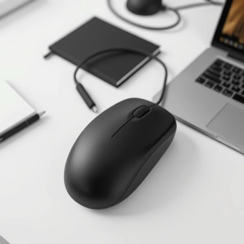 Wired precision mouse with ergonomic design Bowlift
