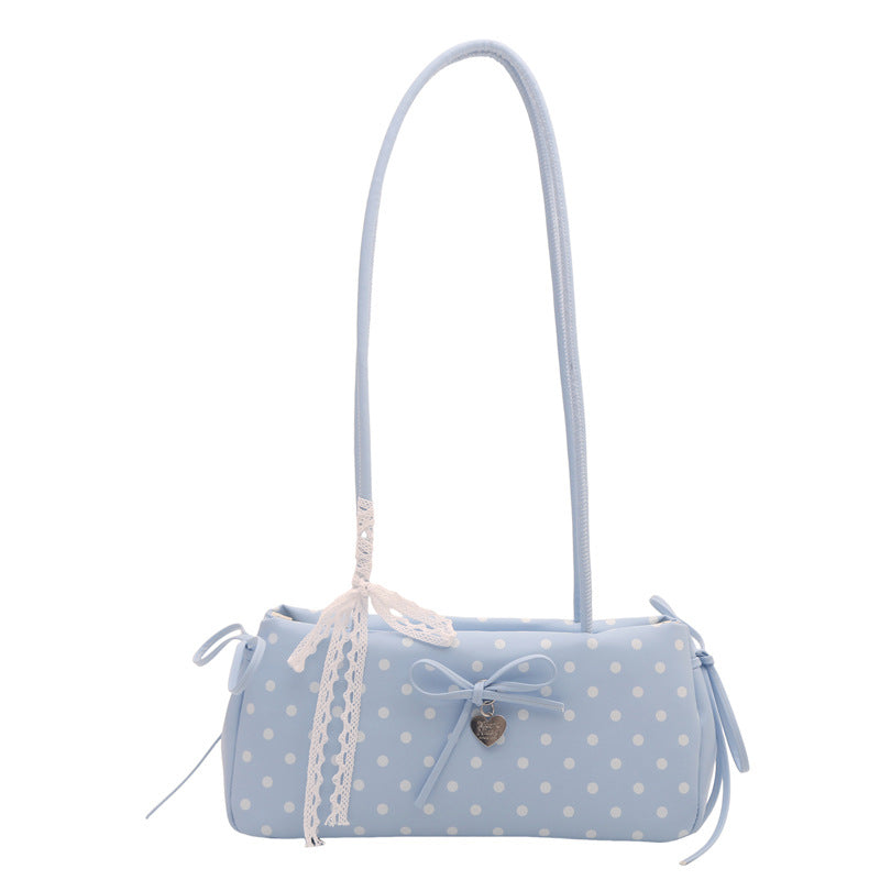 WoCharming Polka Dot Bow Detail Handbag Bowlift