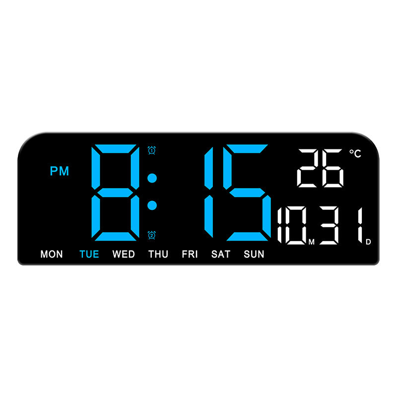 Digital Multi-Function Alarm Clock with Temperature and Date Setting Bowlift