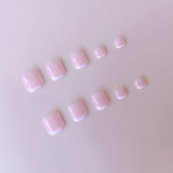 Acrylic nail set with modern French design and revitalizing accents Bowlift