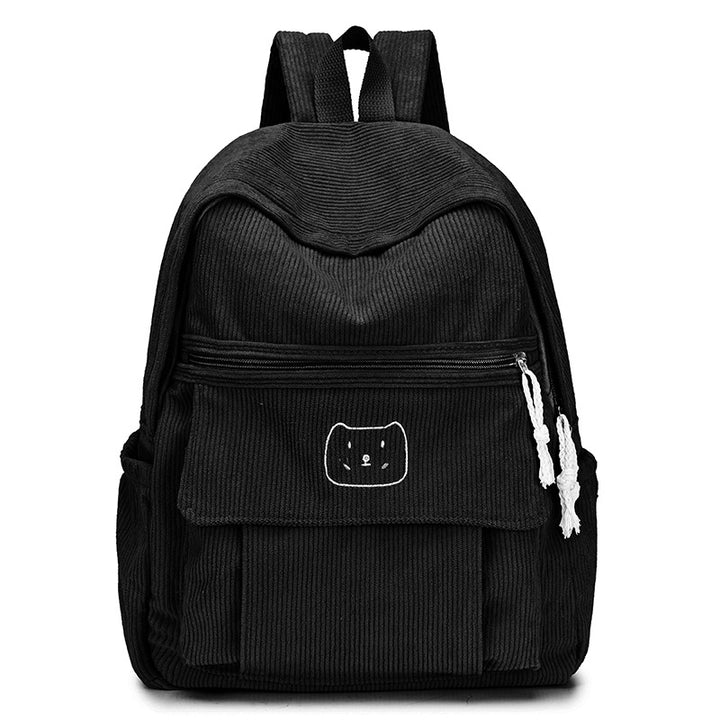 Plush Corduroy Motivational Backpack