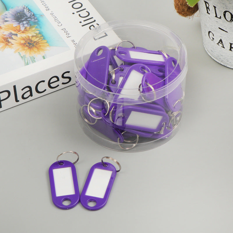 Unisex Labels Keychain with Writable Area Bowlift