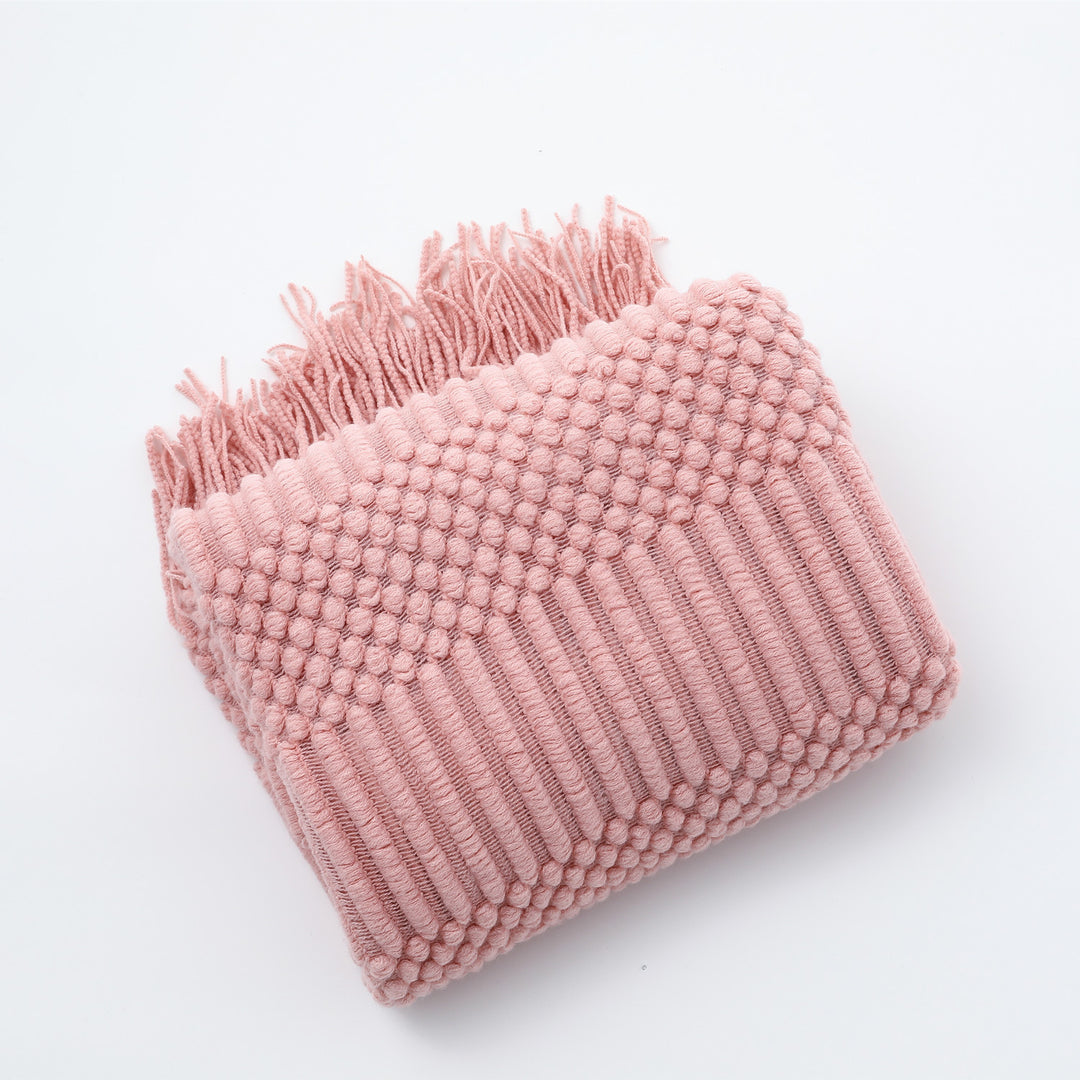 Women's high-quality knitted blanket with textured design Bowlift