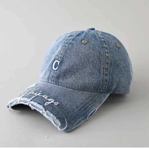 Men's Casual Distressed Baseball Cap Bowlift