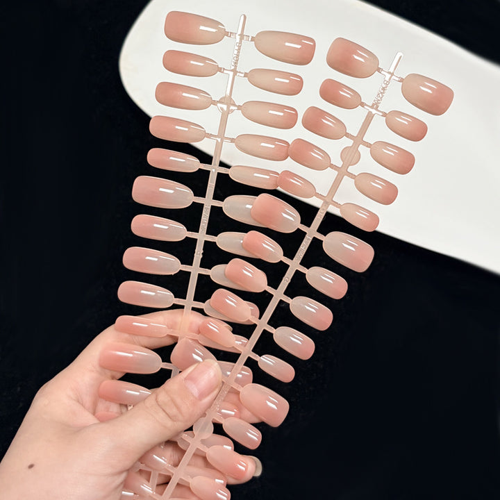 Natural Glossy Press-On Nail Set Bowlift 1789389043
