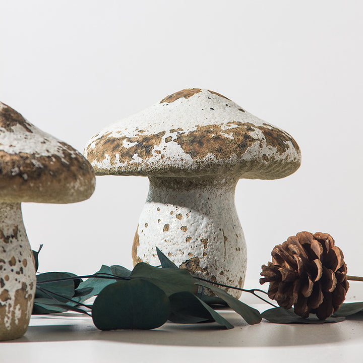 Artistic Mushroom-Shaped Ceramic Figurine