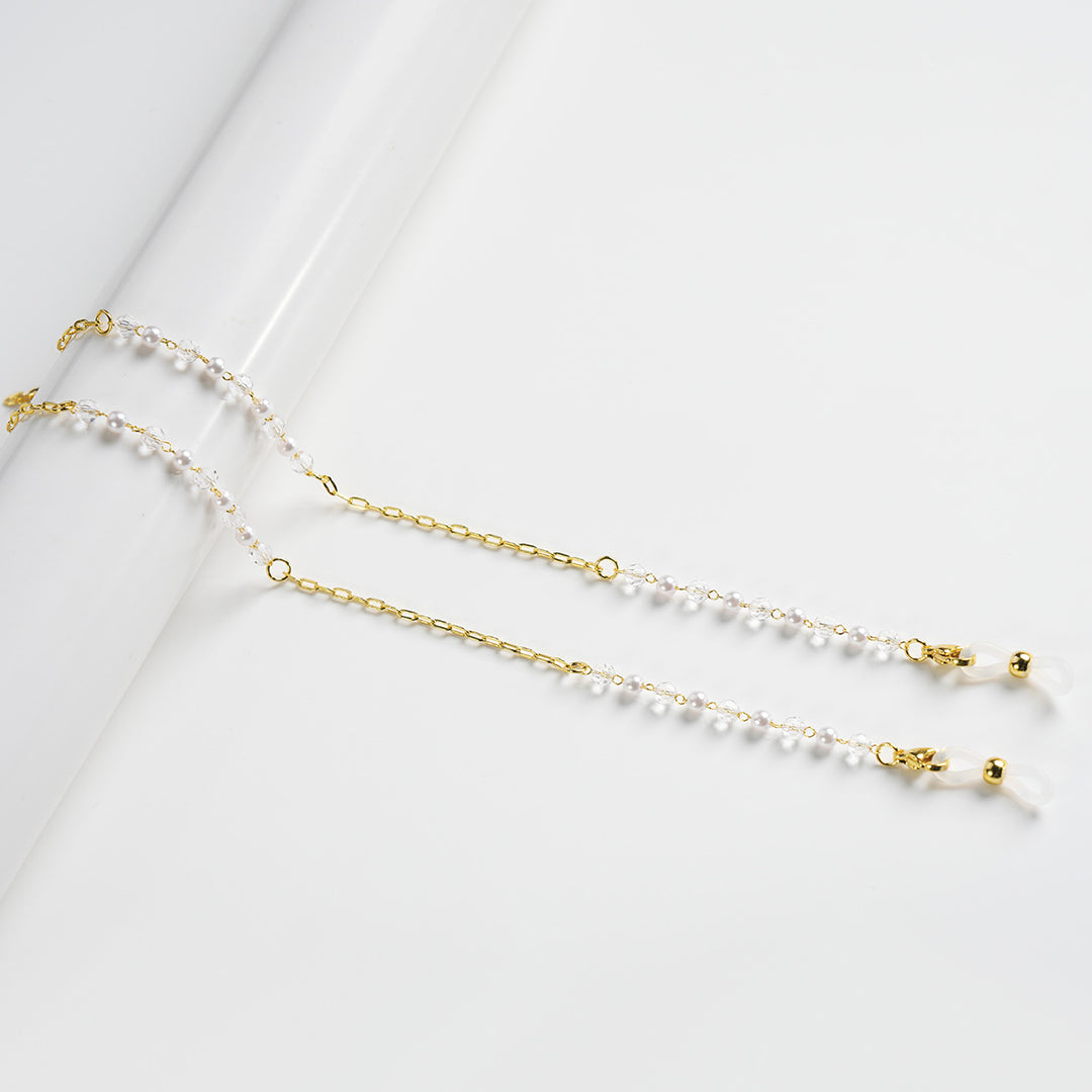 Elegant Beaded Chain Eyewear Holder Bowlift