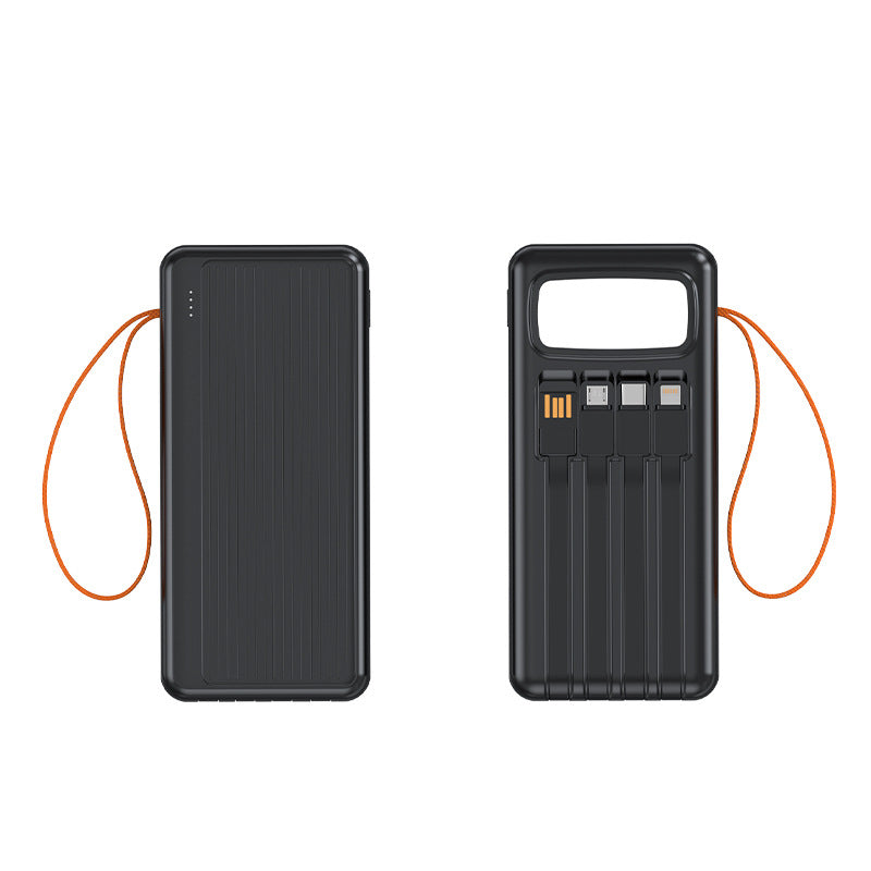 Multifunctional Solar Power Bank with Integrated USB Cable Bowlift
