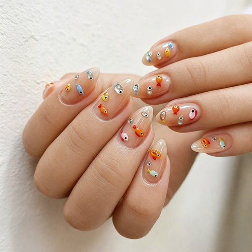 Nail art set with creative animal and fish motifs Bowlift