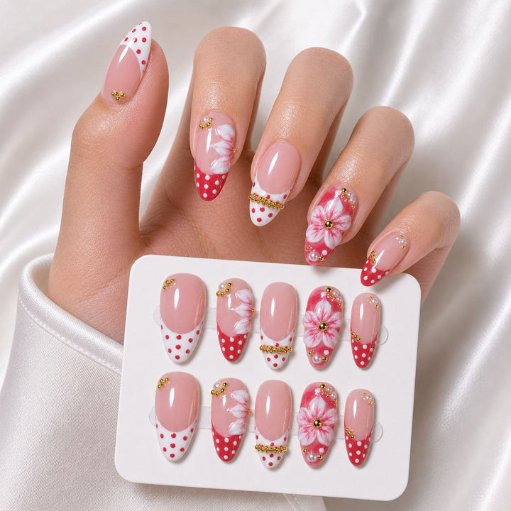 3D Floral Nail Art Press-On Set Bowlift