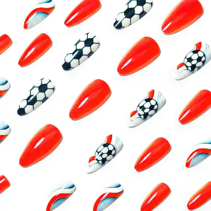 Sporty Soccer-Themed Nail Art Bowlift