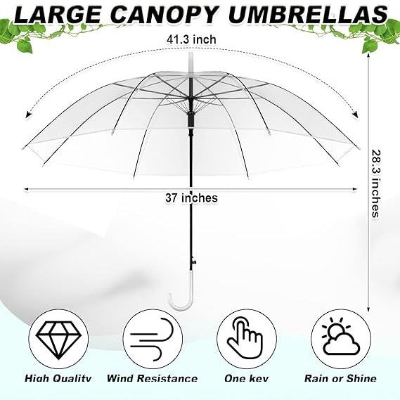 Ladies Transparent Umbrella with Elegant Design Bowlift