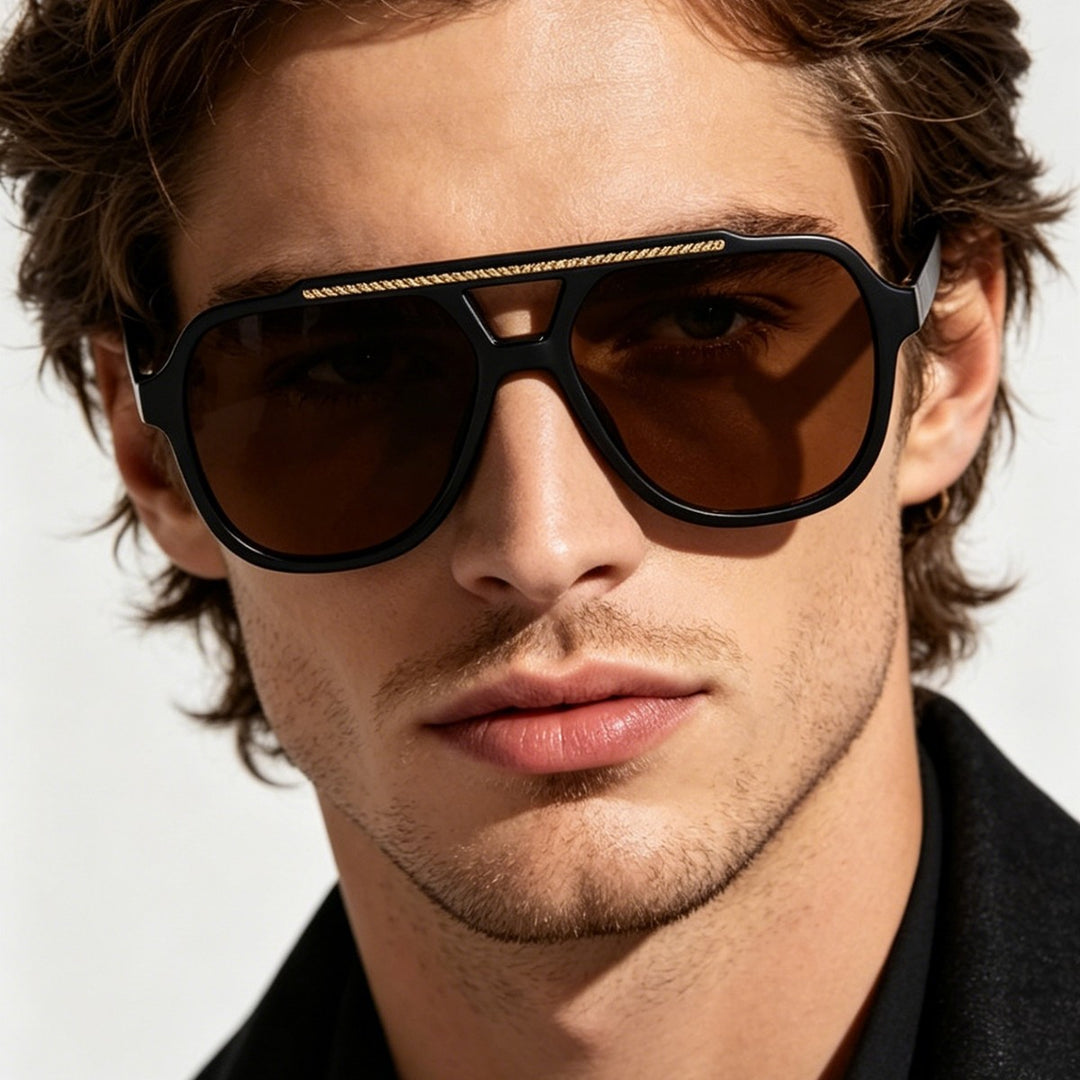 Women's designer sunglasses with extravagant pattern and protective UV protection Bowlift