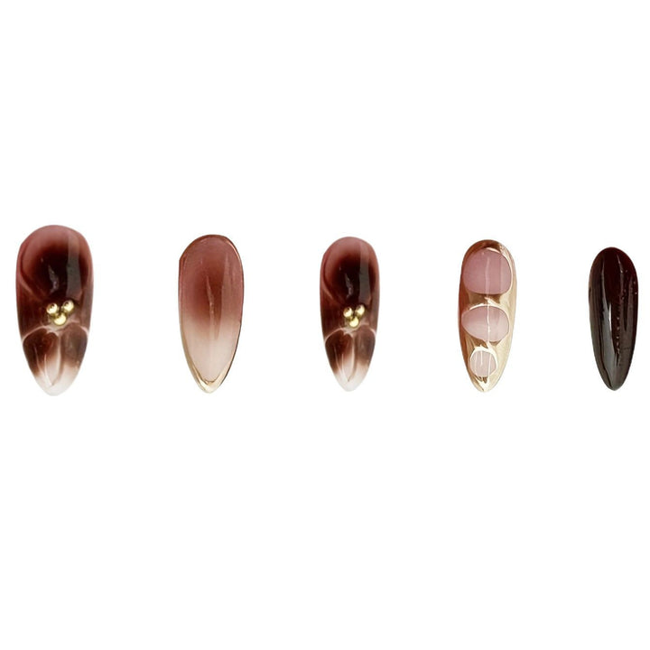 Elegant Sculpted Press-On Nail Set Bowlift