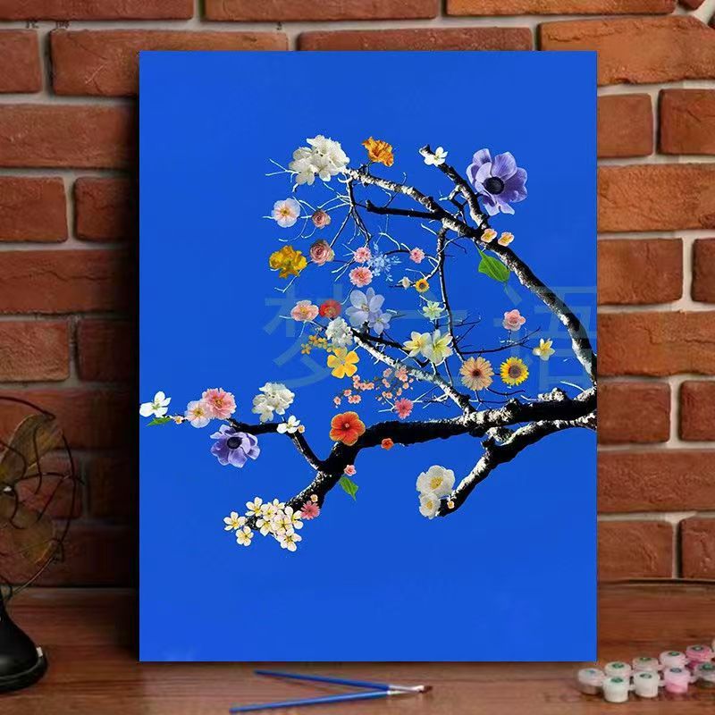 Floral Landscape Canvas Art Print Bowlift