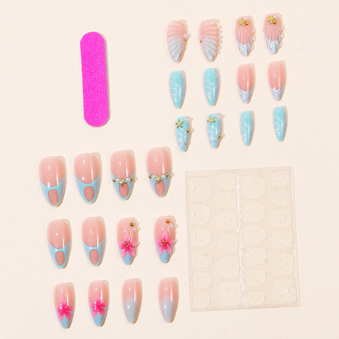 Decorative Floral 3D Nail Art Extensions Bowlift