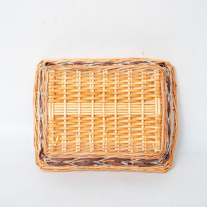 Braided storage basket with elegant fabric insert