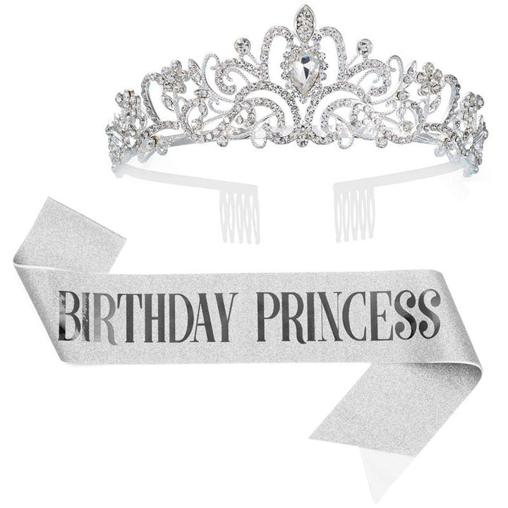 Women's Birthday Sash with Glitter Design Bowlift