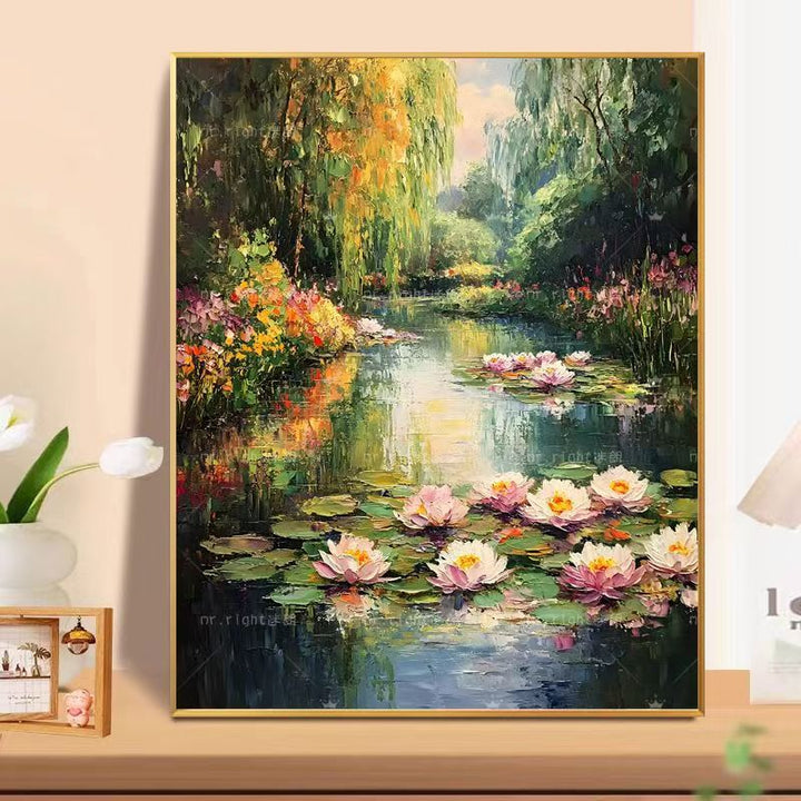 Floral Landscape Oil Painting Wall Art Bowlift