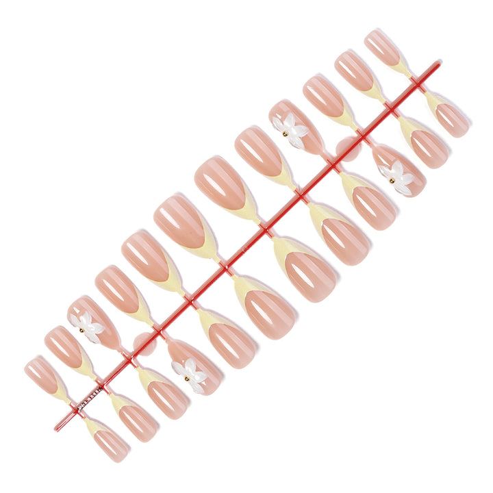 Nail art set with elegant flower decorations and luxurious color gradient Bowlift