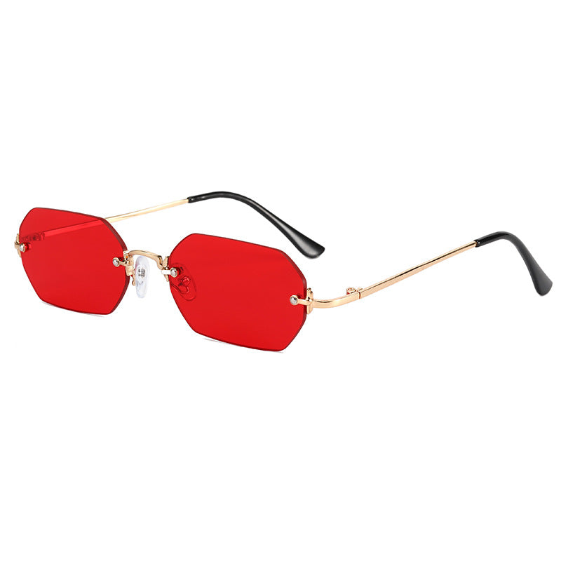 Women's fashionable octagonal sunglasses with elegant metal frame Bowlift