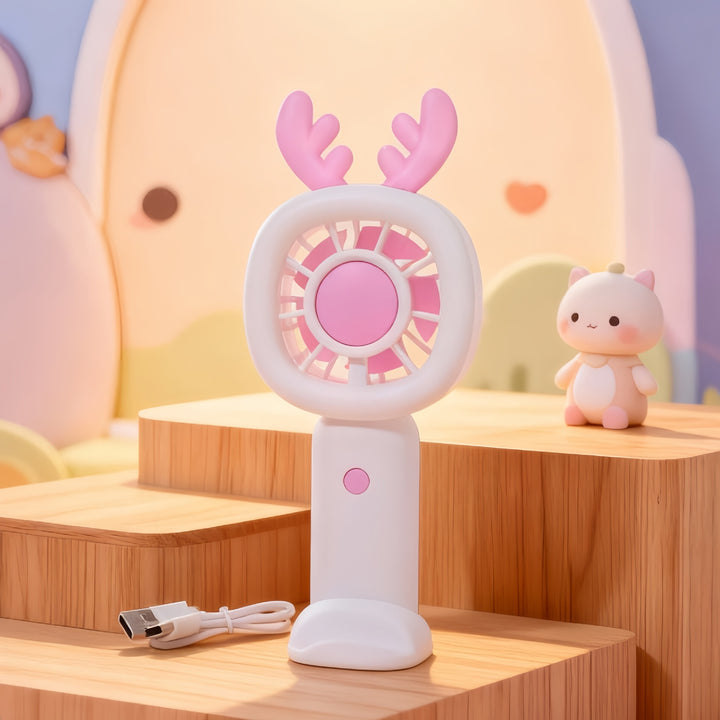 Women's Portable Mini Fan in Cute Bunny Design Bowlift