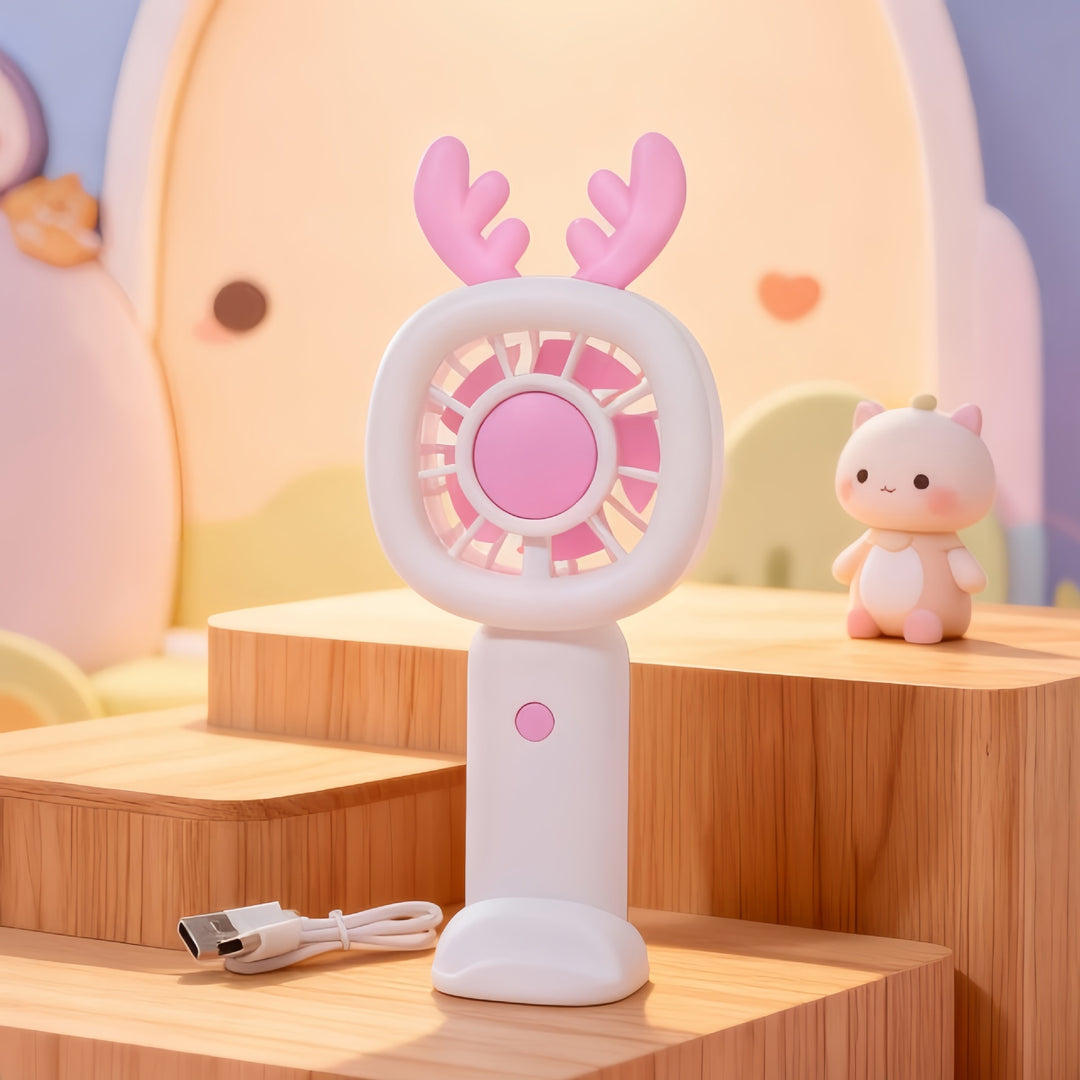 Ladies' portable mini fan in playful bunny design Bowlift